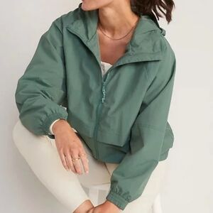 NWOT Old Navy Water-Resistant Performance Zip Jacket Silver Fern Size XXL